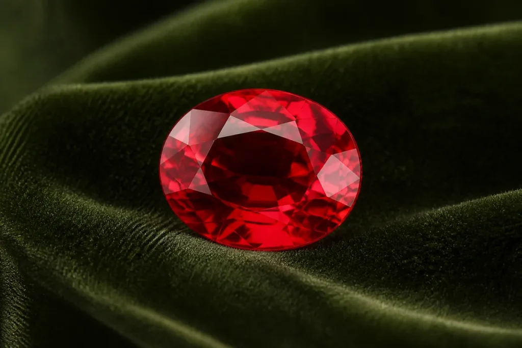 Oval red spinel